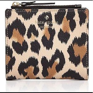 KATE SPADE Leather Leopard Print Wallet